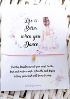 Ballerina Wish Bracelet: Tibetan Silver Charm, Dance Gift