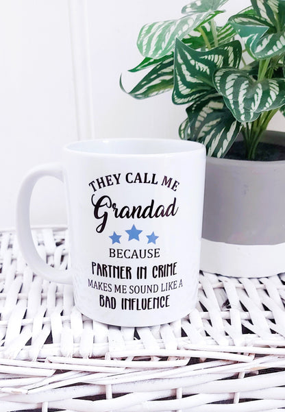 personalised Grandad Mug: Partner in Crime Gift
