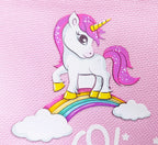 personalised Unicorn Pencil Case: Pink Polyester, Back to School