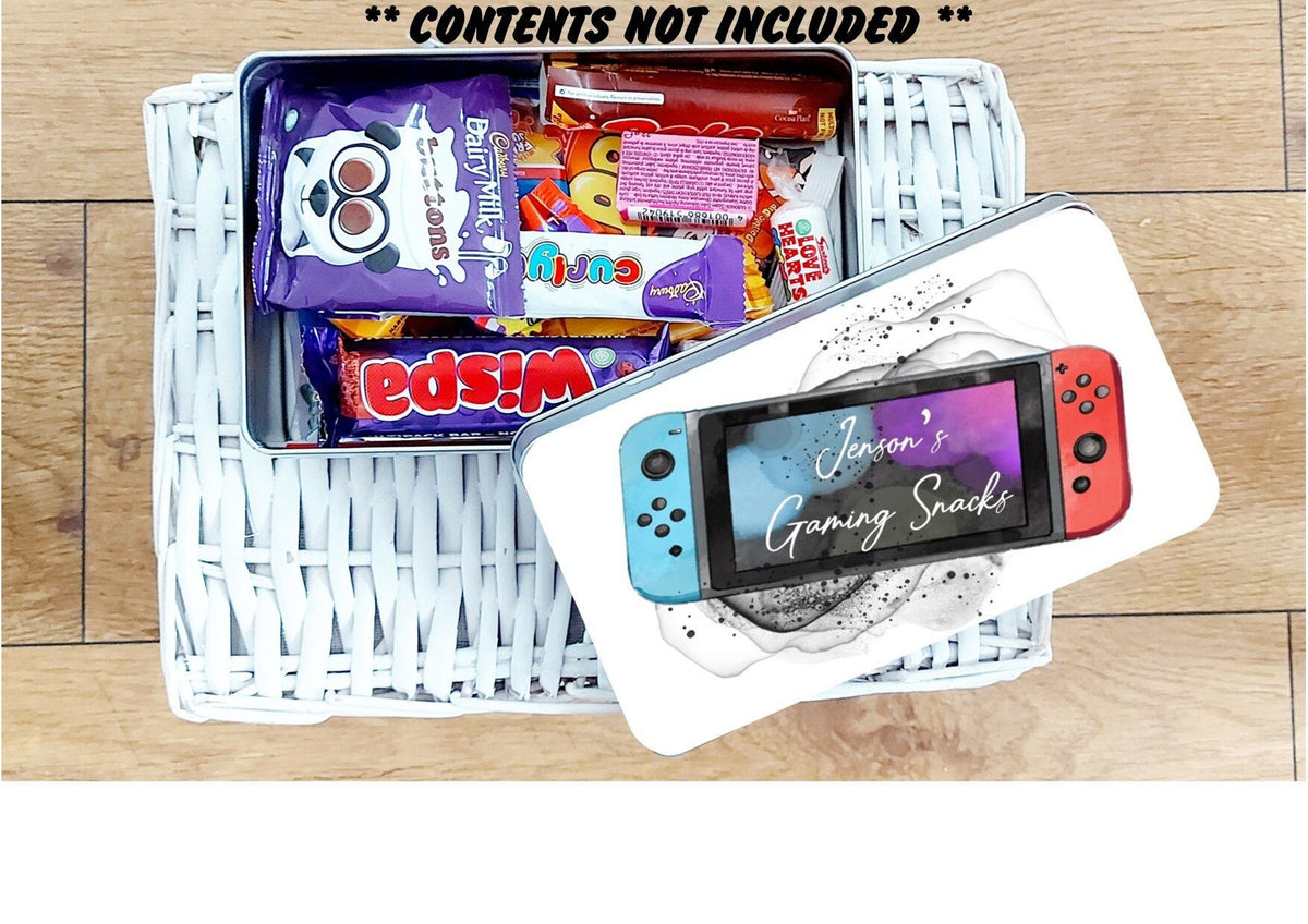 personalised Gamer Sweet Tin: Gaming Console Design
