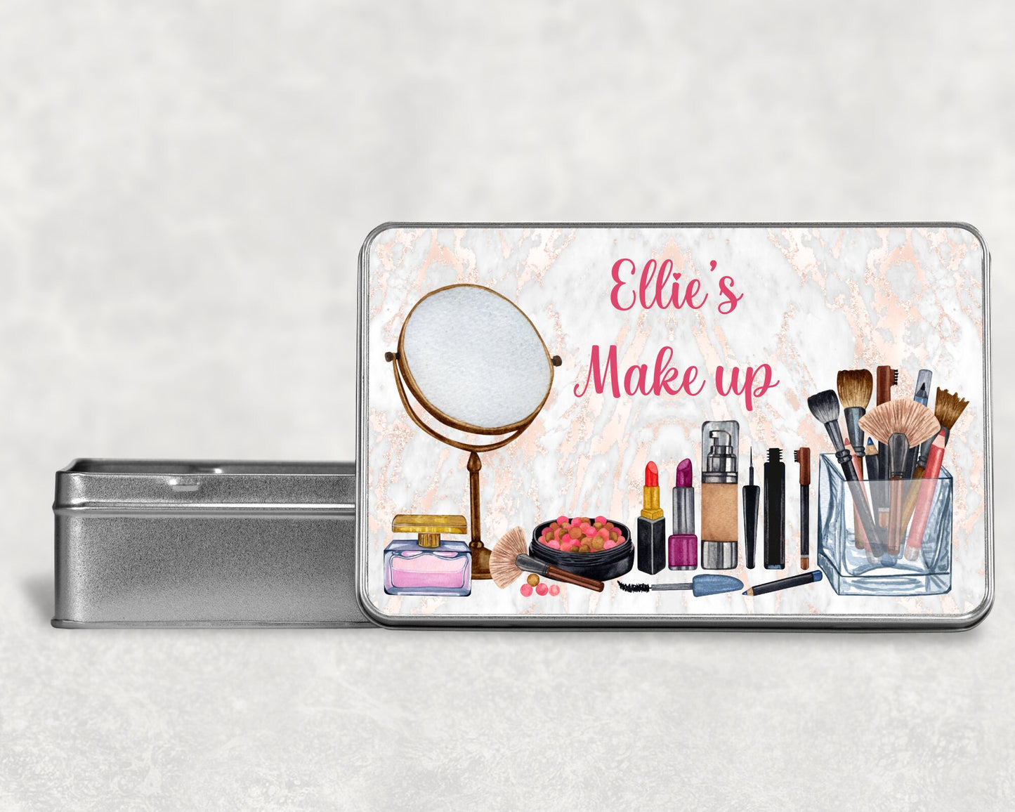 personalised Makeup Storage Tin: Teenage Girl Gift