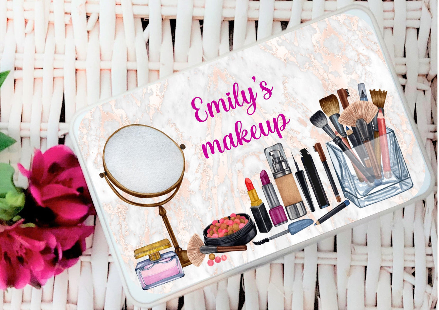 personalised Makeup Storage Tin: Teenage Girl Gift