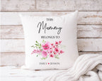 Personalised 'This Mummy Belongs to' custom keepsake cushion, gift for Mum, Mother's Day throw pillow gift