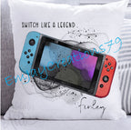 personalised Gamer Cushion: Nintendo Switch Style, Gift for Teens