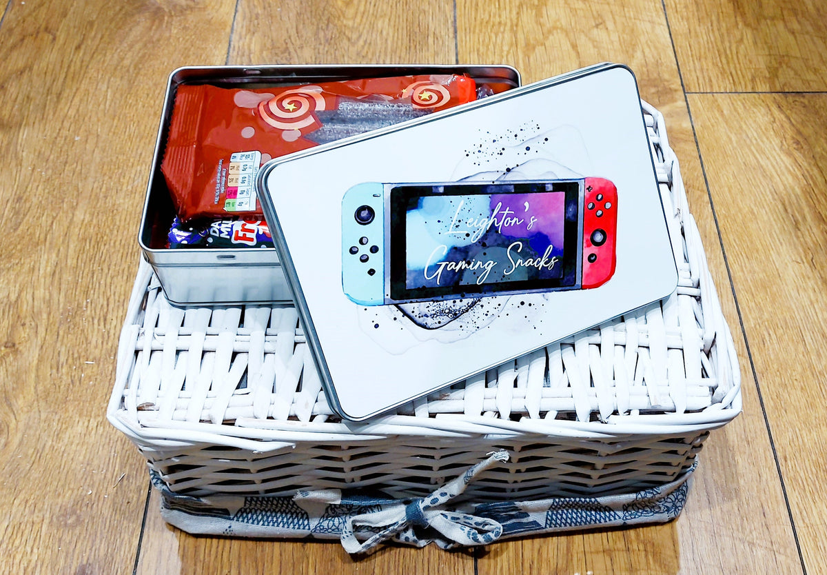 personalised Gamer Sweet Tin: Gaming Console Design