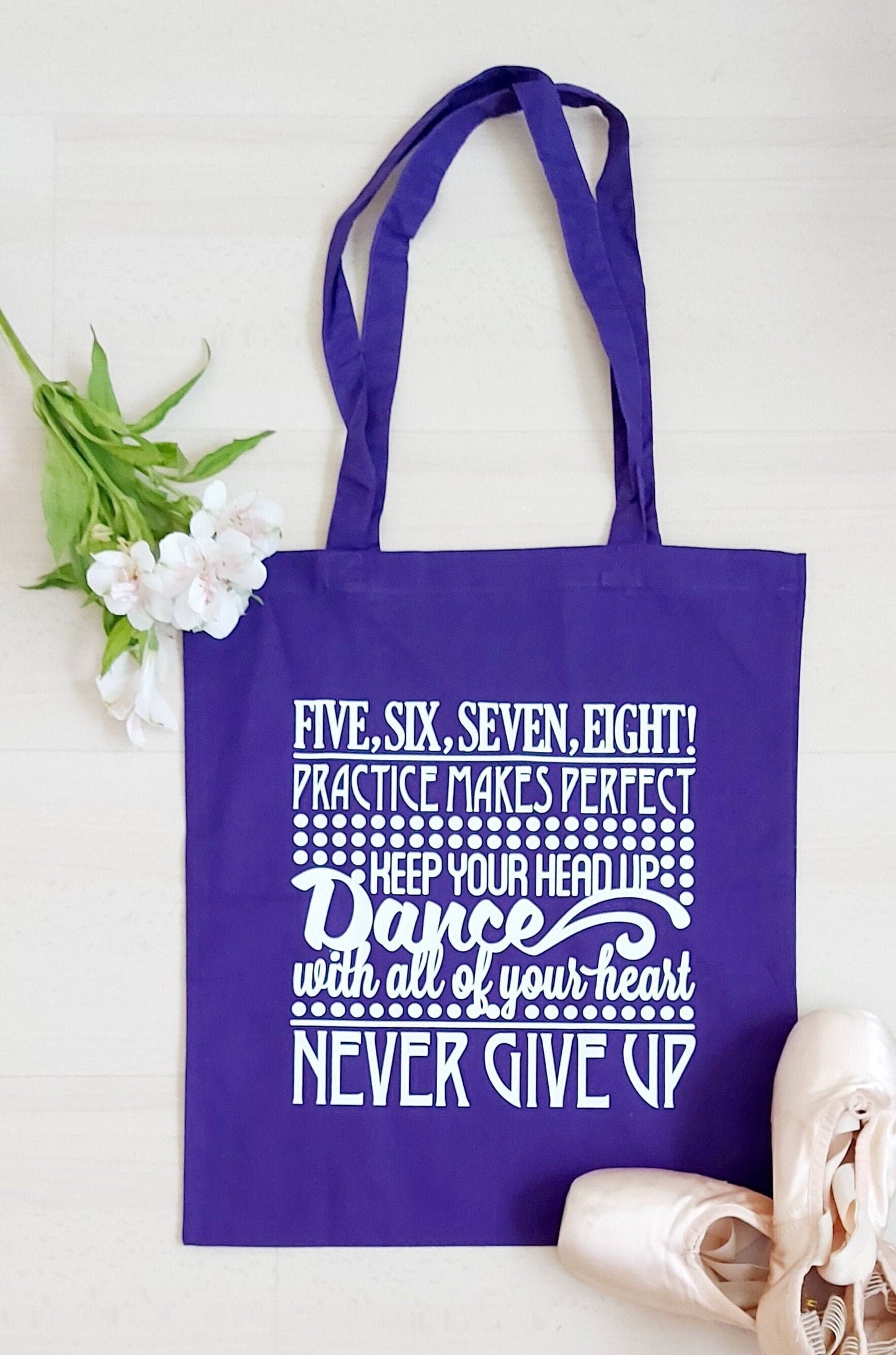 personalised Dancer Cotton Tote Bag: Dance Gift, Stocking Filler