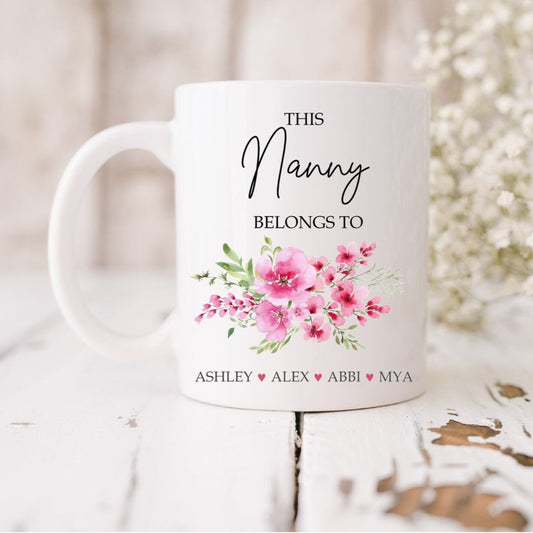 Personalised mug, Personalised Nan mug, gift for Nan, this Nan belongs to personalised mug