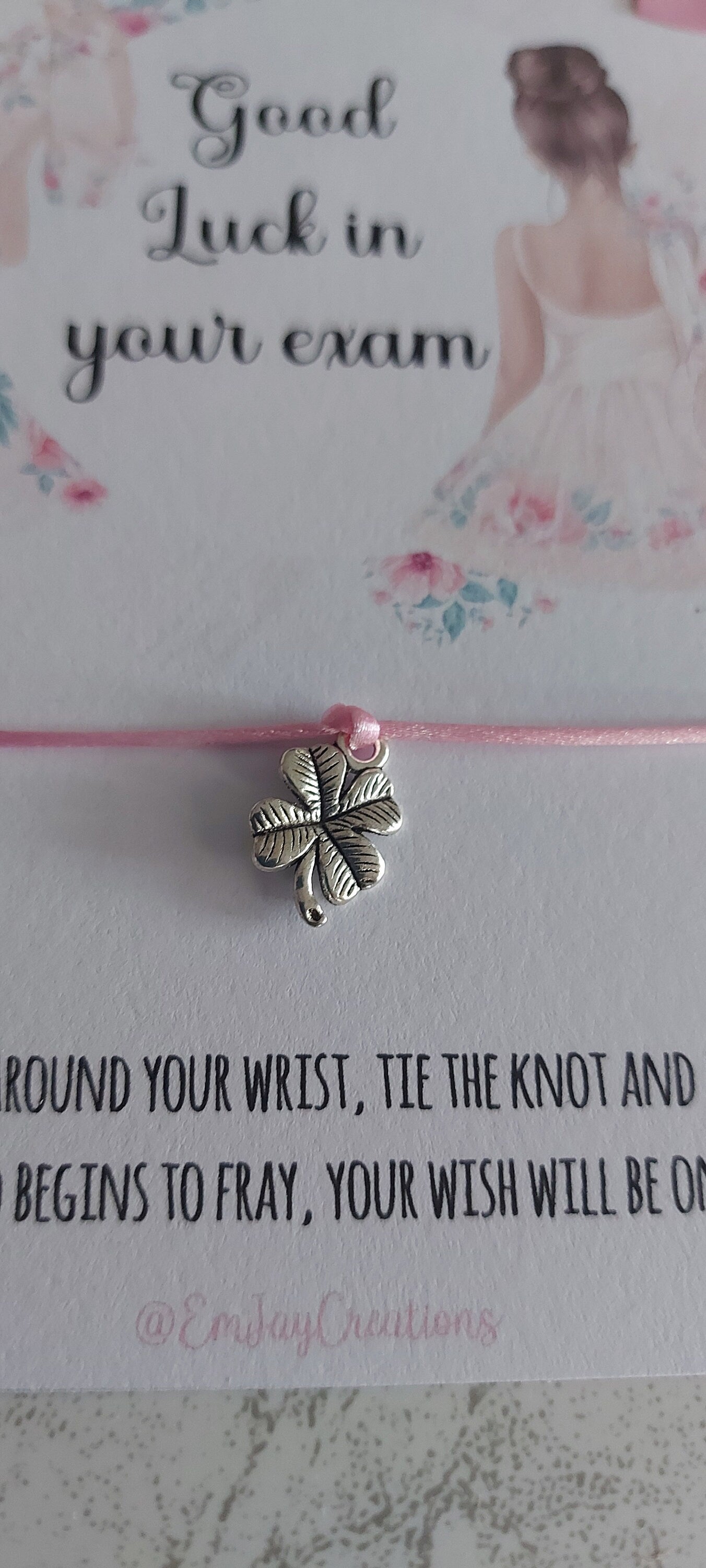 Ballet Dancer Wish Bracelet: Good Luck Exam Gift