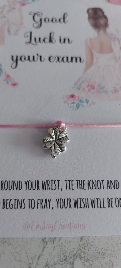 Ballet Dancer Wish Bracelet: Good Luck Exam Gift