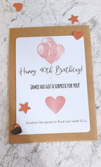 personalised 40th Birthday Surprise Scratch Card: Rose Gold Reveal