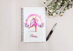 personalised Ballerina Notebook: Rainbow Floral Dance Gift