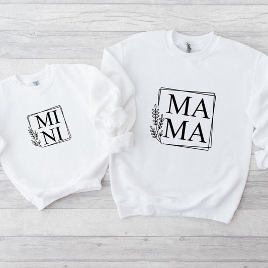 Mama and Mini sweaters, Mum and daughter matching jumpers , twinning outfits, mum and daughter sweatshirts, gift for Mum