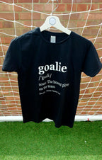 Personalised Goalie Definition T-shirt, Football Goalie Gift, Custom Football Goalkeeper Tee, Sports Fan Gift, gift for goalkeeper