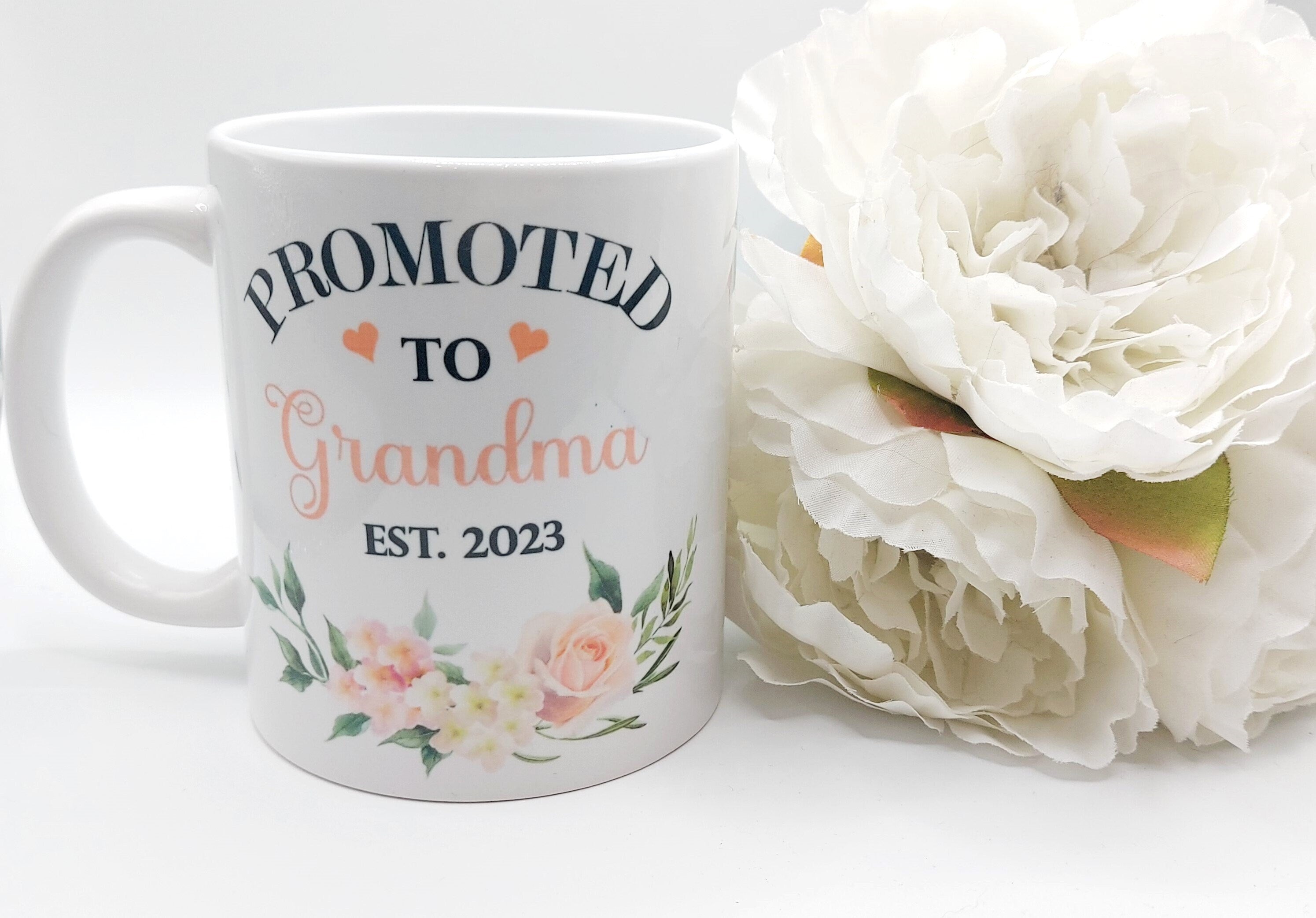 Promoted to Grandma & Grandad Mug Set: 2025 Pregnancy Announcement Gift