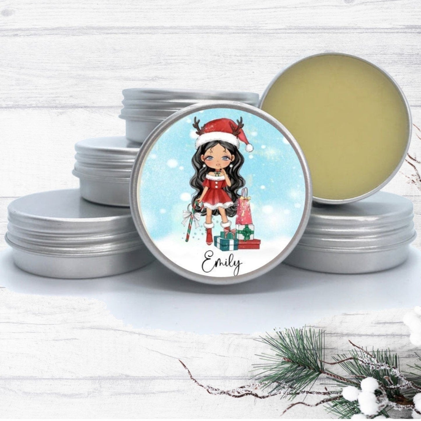 Personalised Christmas lipbalm available Sept 25