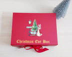 Personalised Peter Rabbit Candy Cane Lane Christmas Eve Box. High quality magnetic gift box