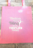 personalised Baton Twirler Tote Bag: Majorette Gift