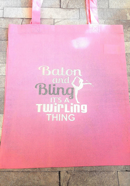personalised Baton Twirler Tote Bag: Majorette Gift