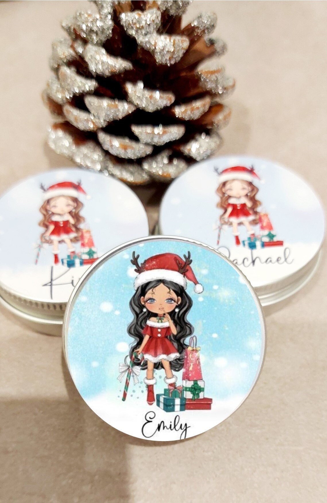 Personalised Christmas lipbalm available Sept 25