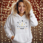 Joyeux Noel Christmas Hoodie, Christmas hoodie, White & Gold Christmas hoodie, Christmas jumper 2025