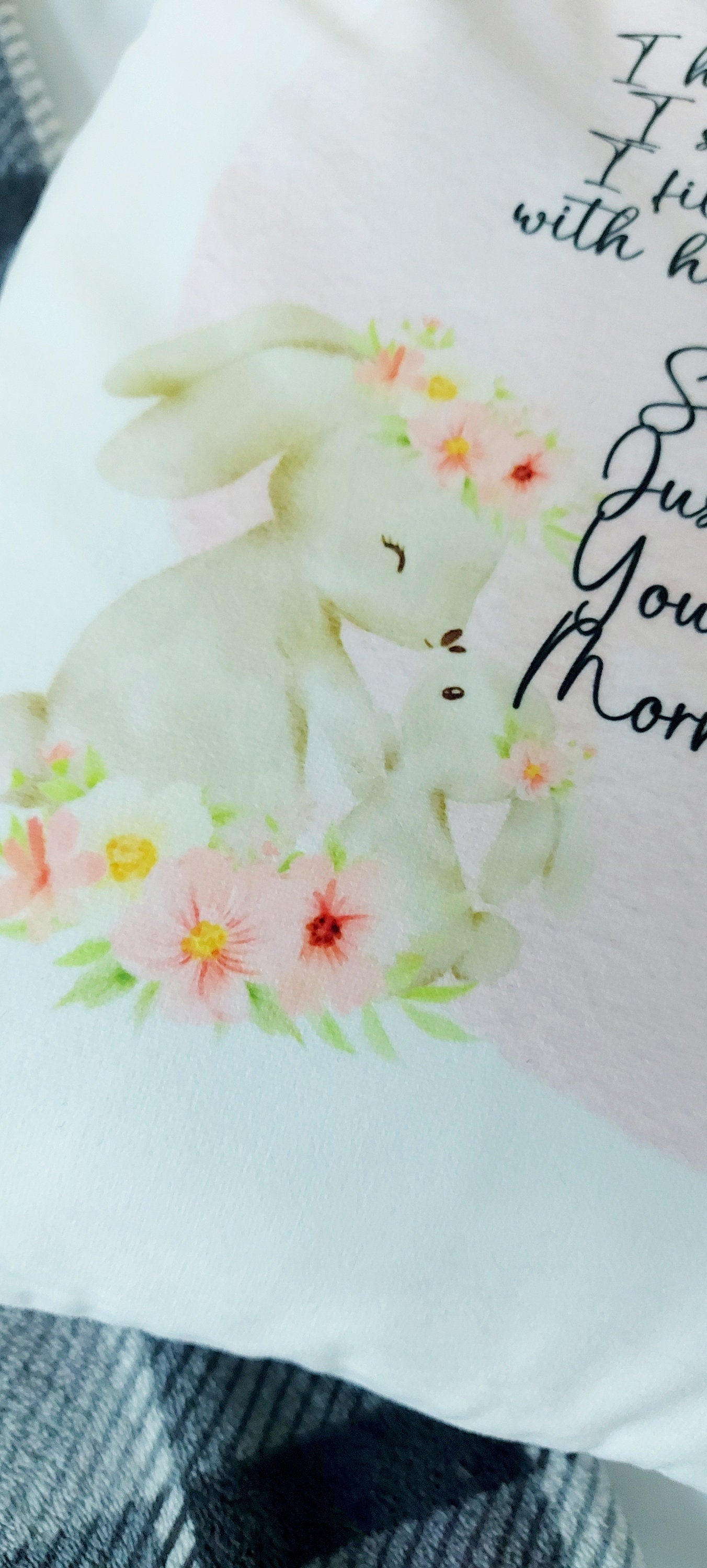 Personalised hug cushion "We hugged this little pillow; Mum, Mummy, Nan, Nanna, Gran, Mother's Day gift,