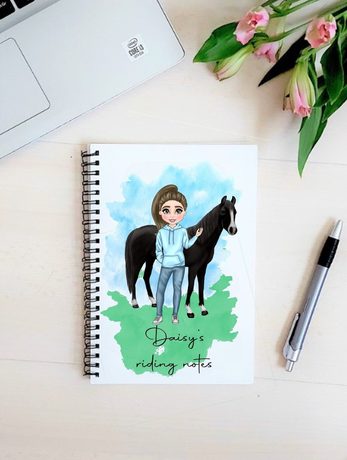 personalised Horse Rider Notebook: Equestrian Gift