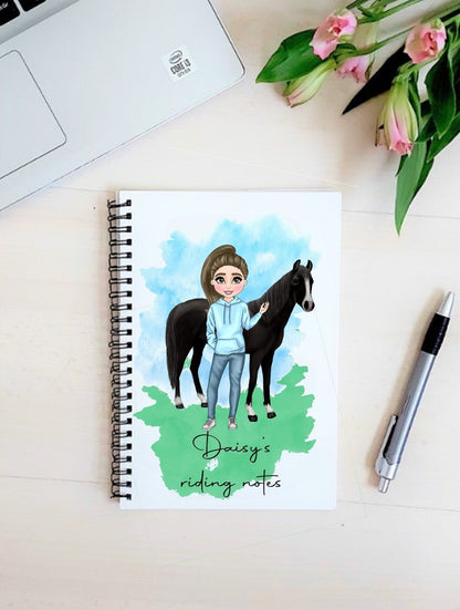 personalised Horse Rider Notebook: Equestrian Gift