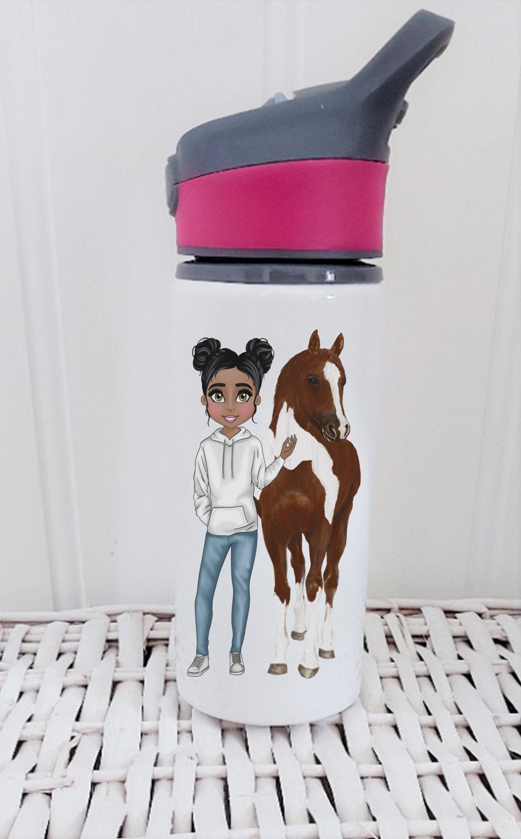 Personalised Horse Rider Water Bottle, gift for horse riding, horseriding water bottle, personalised horse water bottle