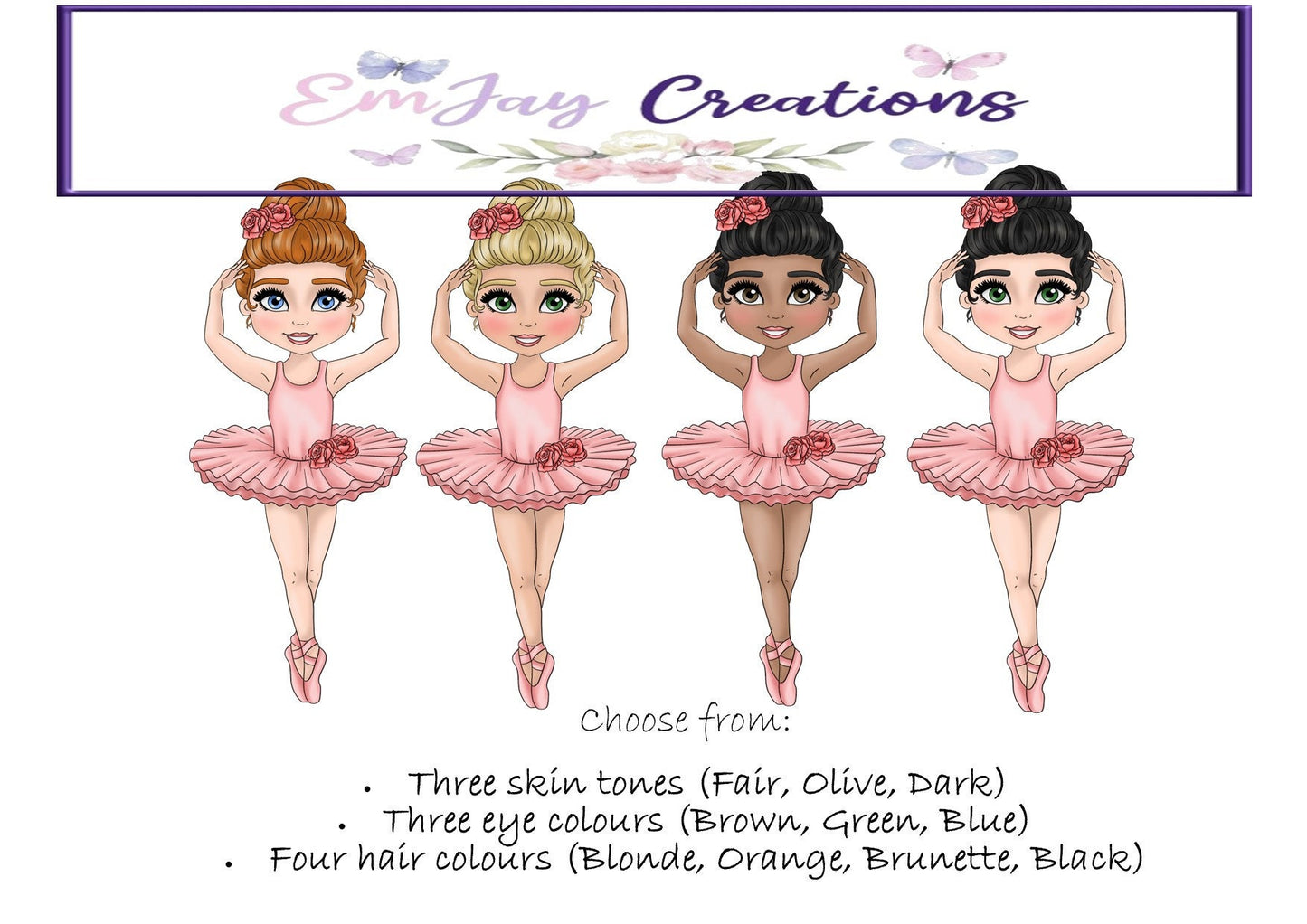 Personalised ballerina tote bag