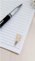 personalised A5 Notebook: Sassy Girl Fashion Character, Teen Gift