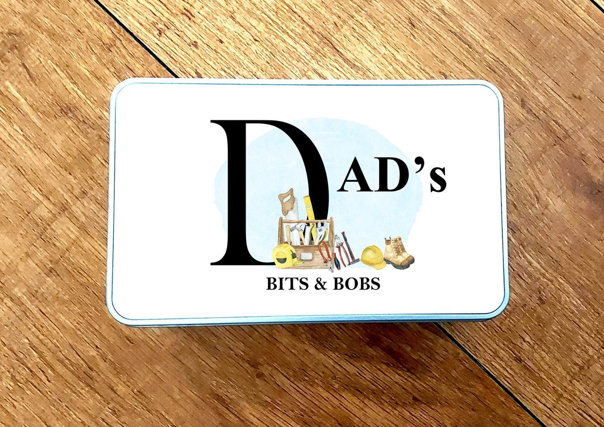 Dad's tools storage tin, Father's Day gift, storage gift for Dad, storage tin for Dad, gift for Dad