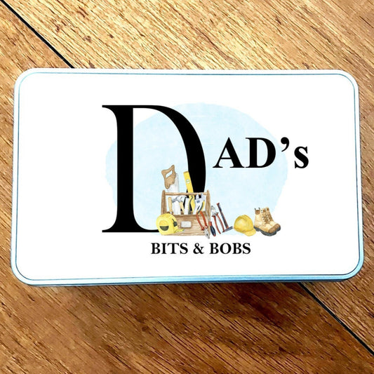 Dad's tools storage tin, Father's Day gift, storage gift for Dad, storage tin for Dad, gift for Dad