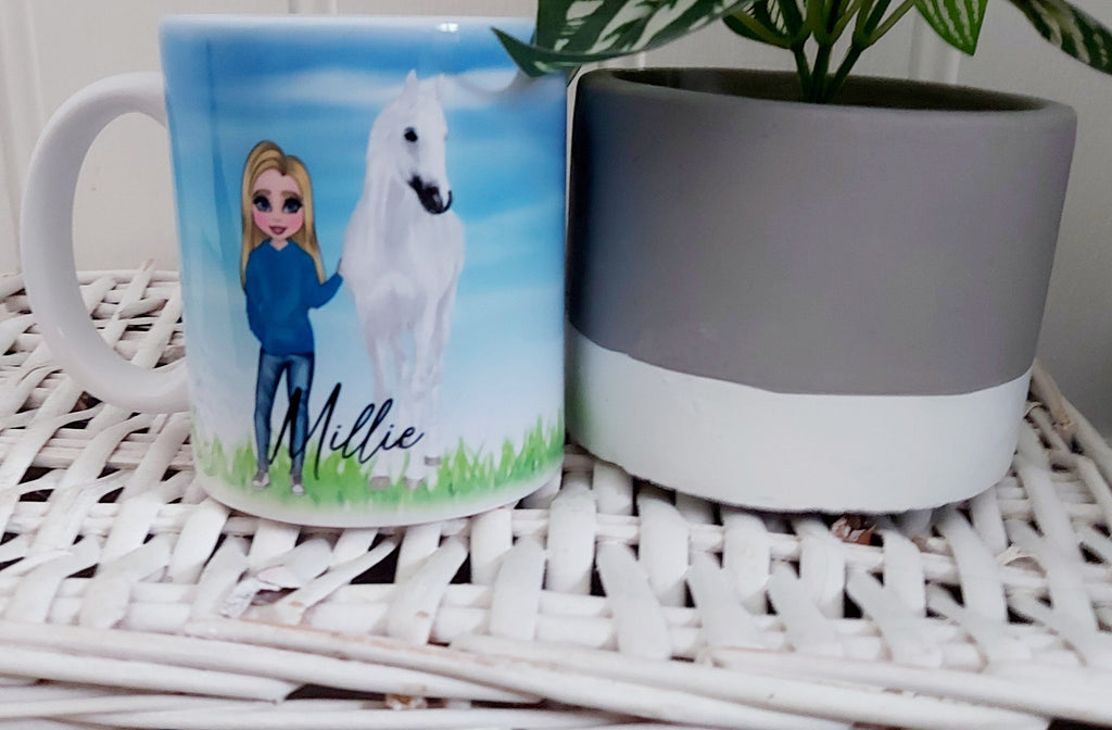 personalised Horse Rider Mug: Custom Equestrian Gift