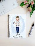 Personalised nurse notebook, nurse notes, notebook for a nurse, A5 notebook, personalised gift for Nurse