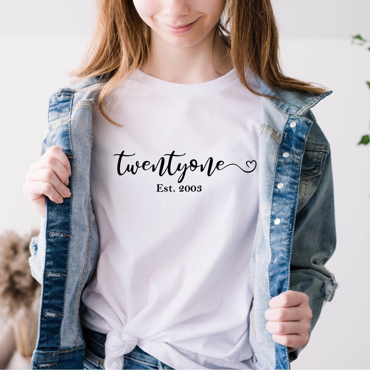 personalised 21st Birthday T-Shirt: Hello 21 Graphic Tee