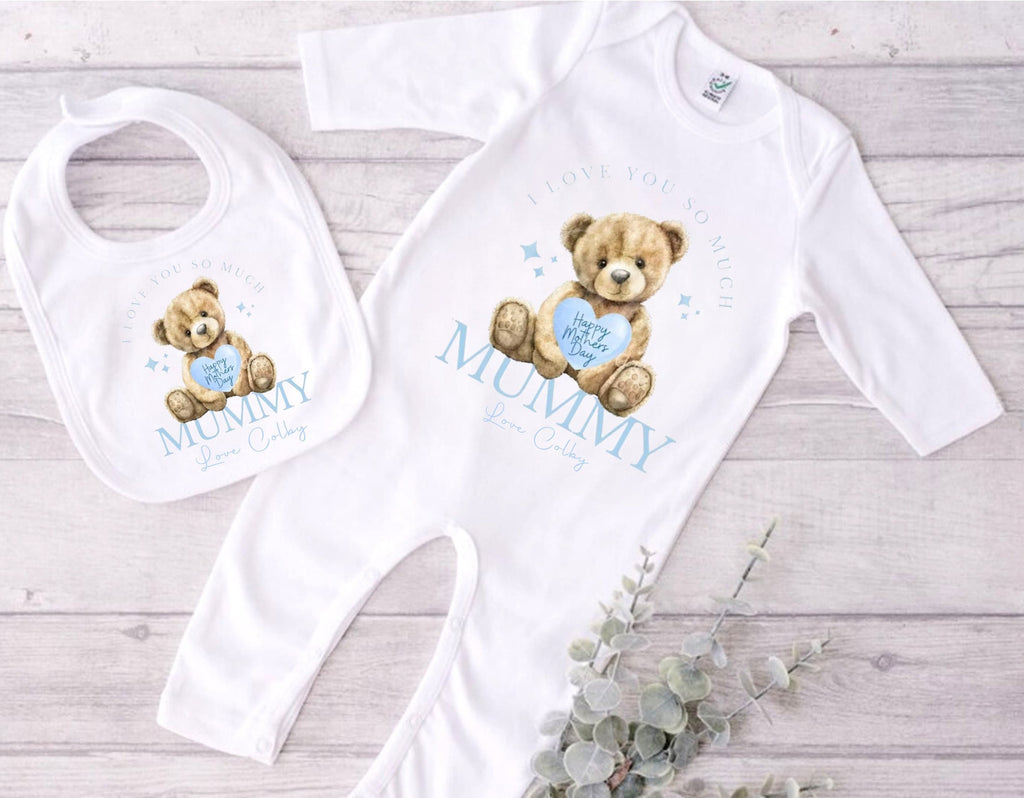 Personalised Mother's Day Baby Vest: Teddy Bear Gift