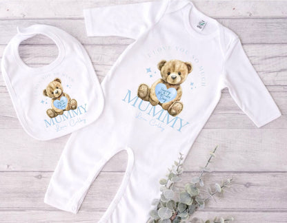 Personalised Mother's Day Baby Vest: Teddy Bear Gift