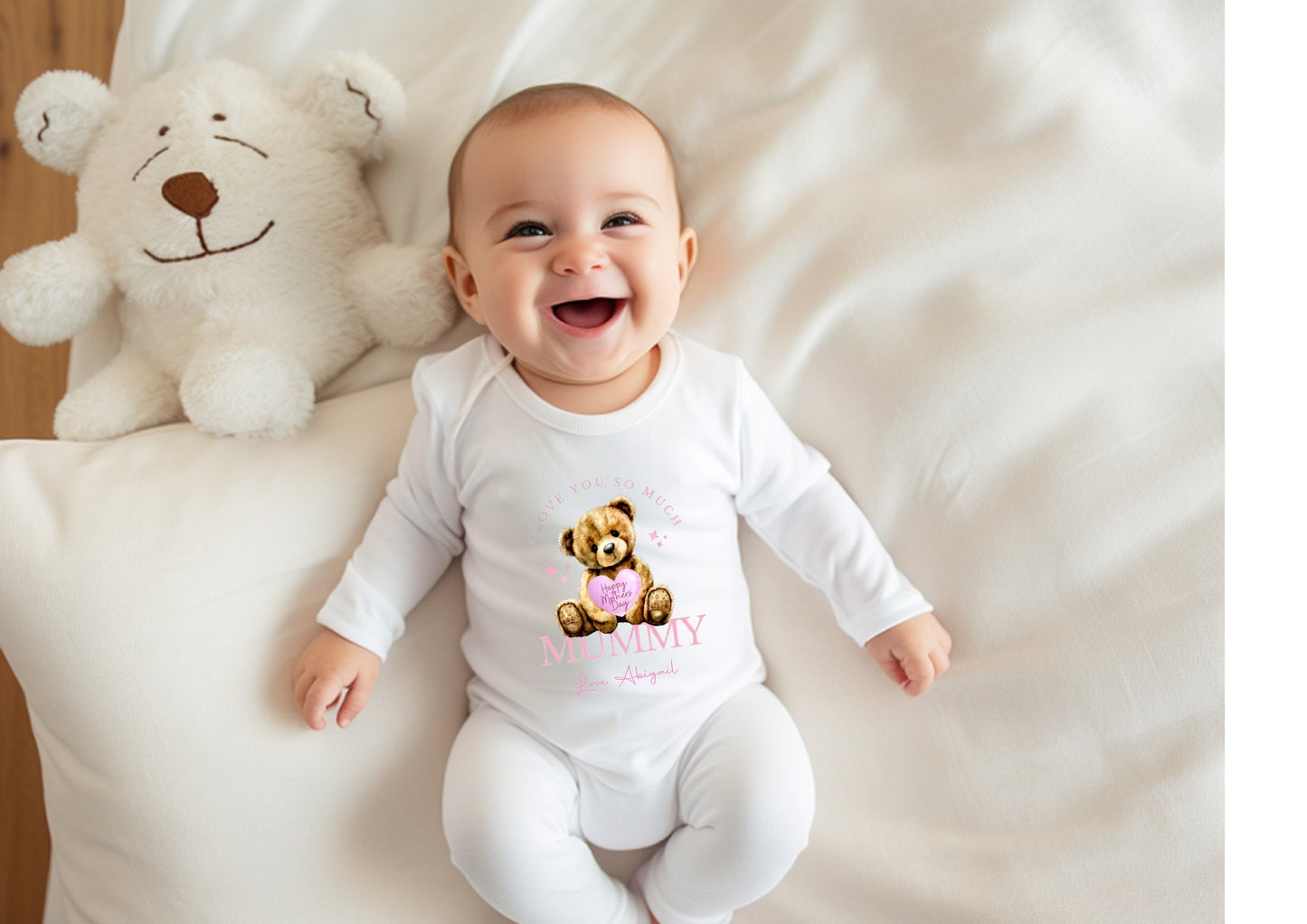 Personalised Happy Mother's Day baby vest