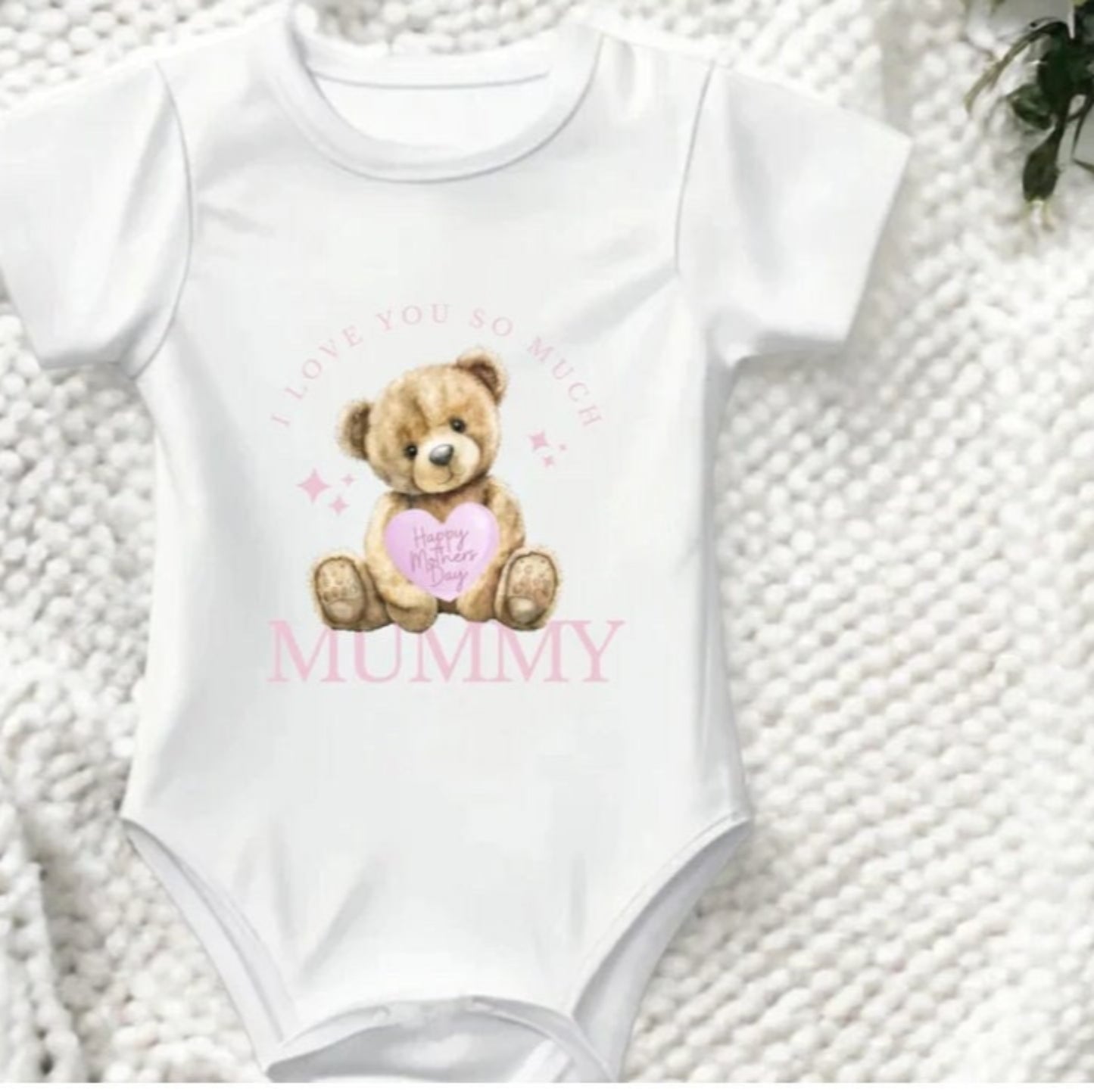 Personalised Happy Mother's Day baby vest