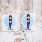 personalised Midwife Mug & Coaster Set: Bespoke Nurse Gift