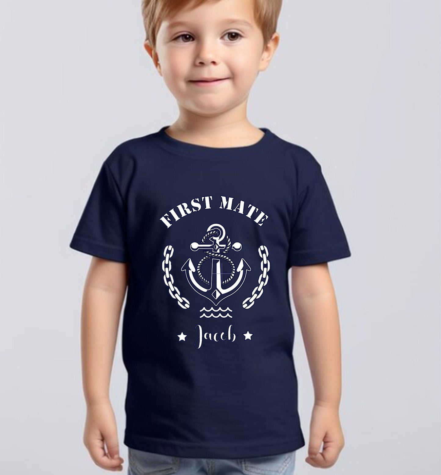 Personalised sailor nautical Themed family t-shirts