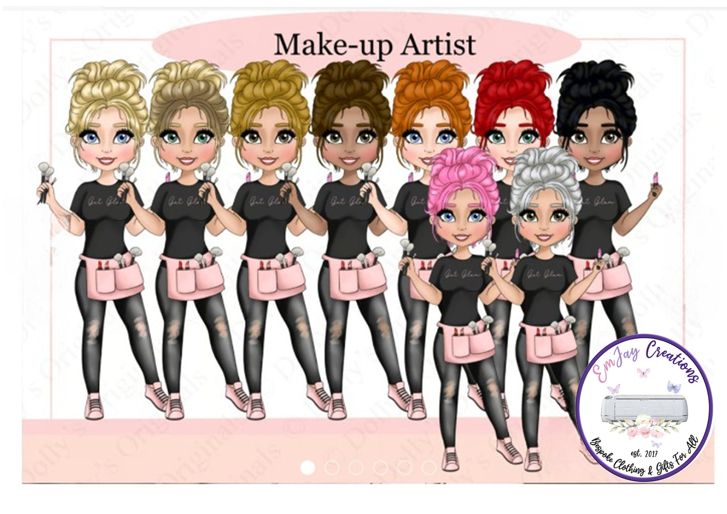 Personalised makeup/cosmetic brush holder