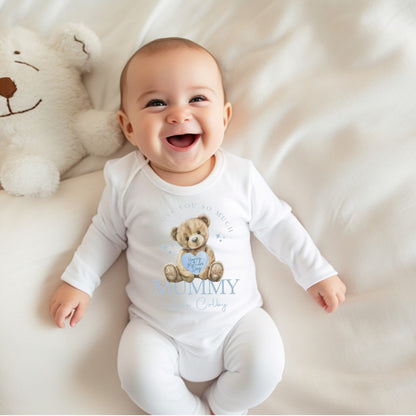 Personalised Mother's Day Baby Vest: Teddy Bear Gift