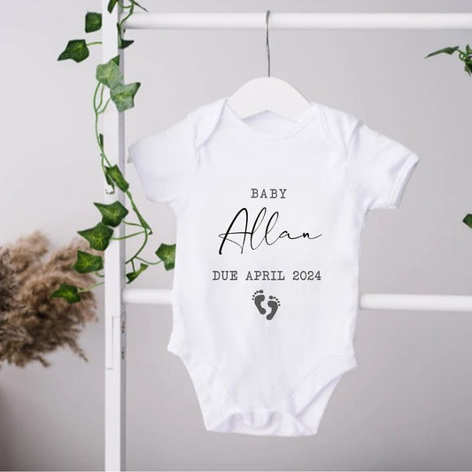 Personalised Pregnancy announcement baby vest