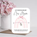 New Mum Wish Bracelet: Pink Cord, Baby Feet Charm