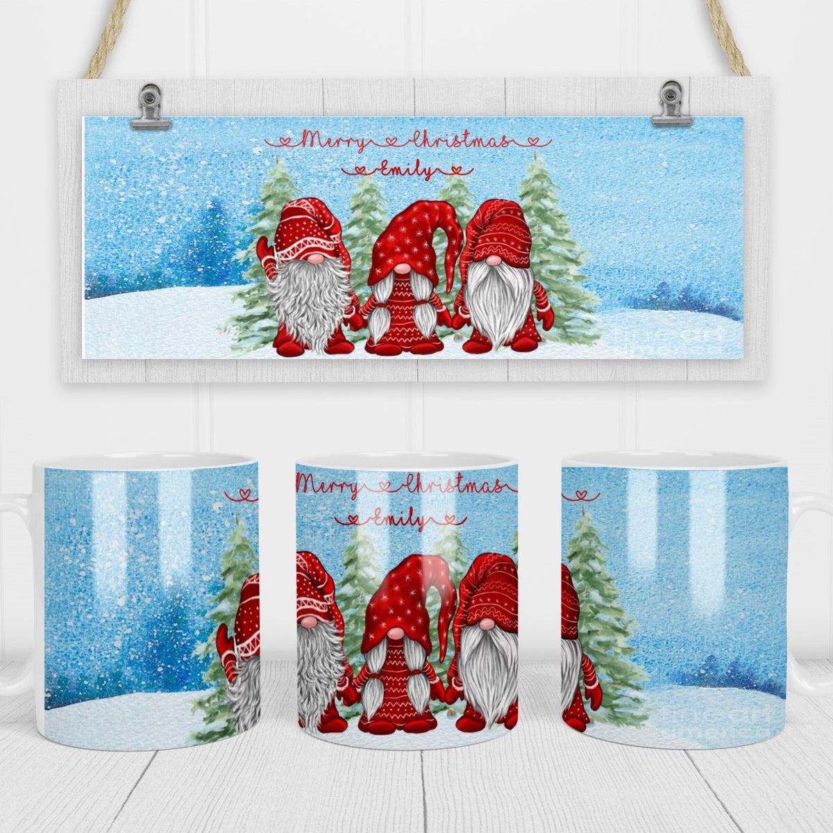 personalised Christmas Gnome Mug: Scandi Nordic Gonk Mug