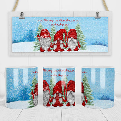 personalised Christmas Gnome Mug: Scandi Nordic Gonk Mug