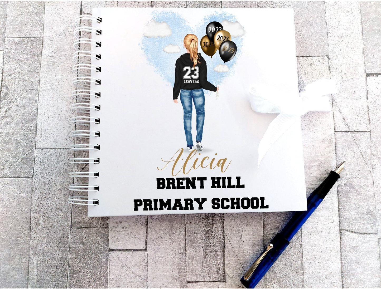 personalised School Leaver Scrapbook: Autograph Keepsake, 2024 Gift