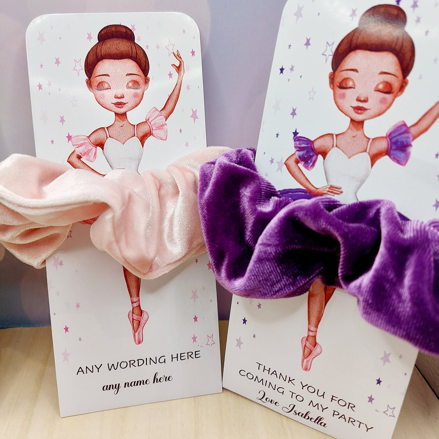 Ballerina scrunchie birthday favour party bag filler