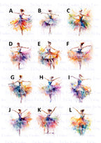 personalised Ballerina Notebook: Watercolor Dance Journal, A5